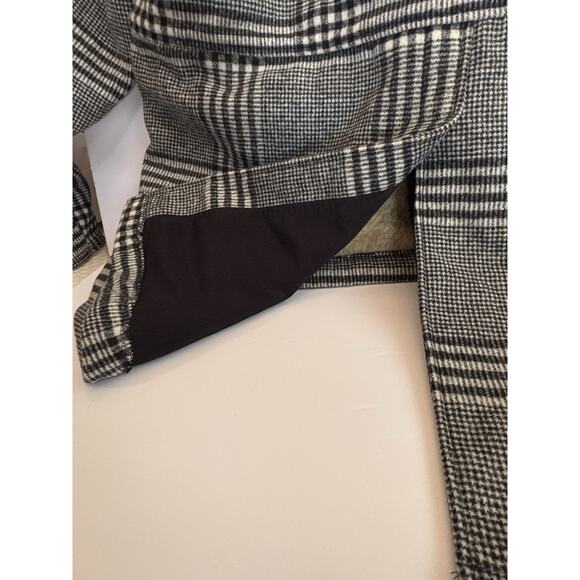 Stormy Kromer Jacket Womens L Metro Wool Sherpa Swallowtail Black White Plaid - Picture 13 of 16